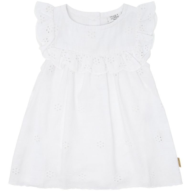 Hust and Claire Hckristi kjole til baby, White