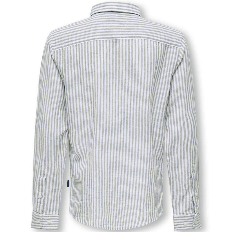 Only & Sons Osjcaiden skjorte til barn i lin, Sea Spray
