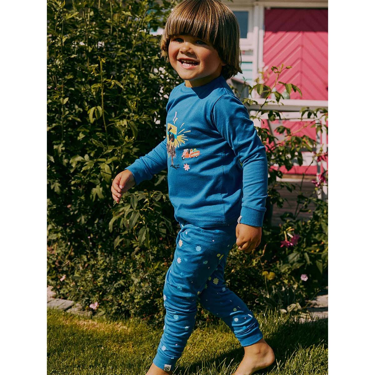 Gullkorn Bukkene pyjamas til barn, Blå (P)
