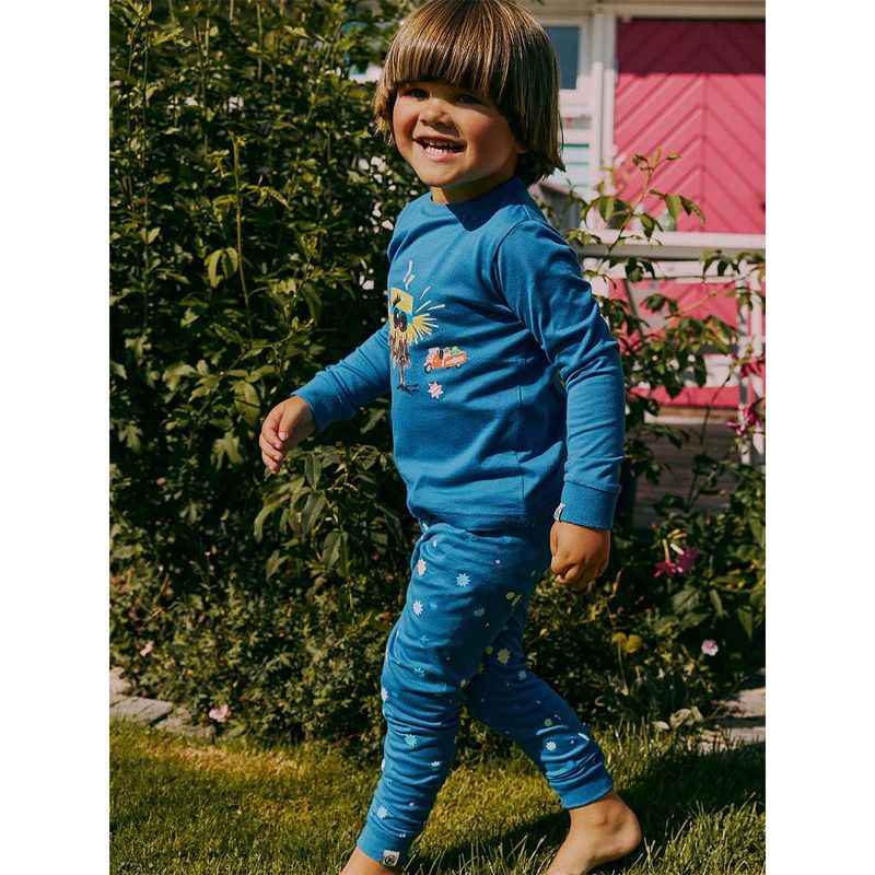 Gullkorn Bukkene pyjamas til barn, Blå (P)