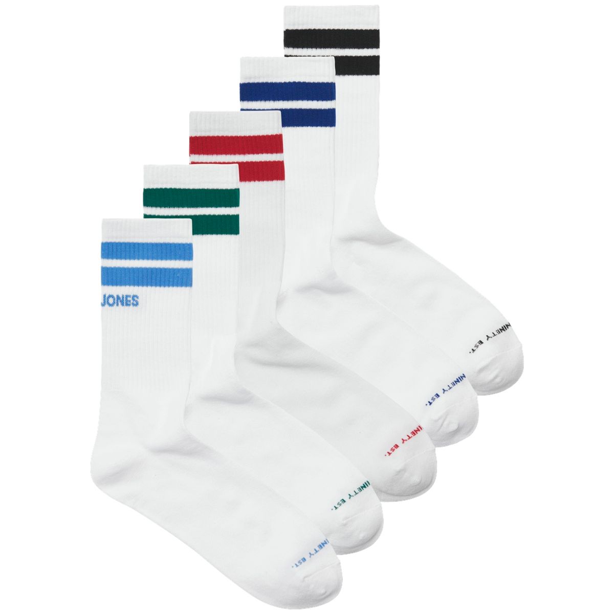 Jack & Jones Jr Jacdanny 5-pack tennissokker, White