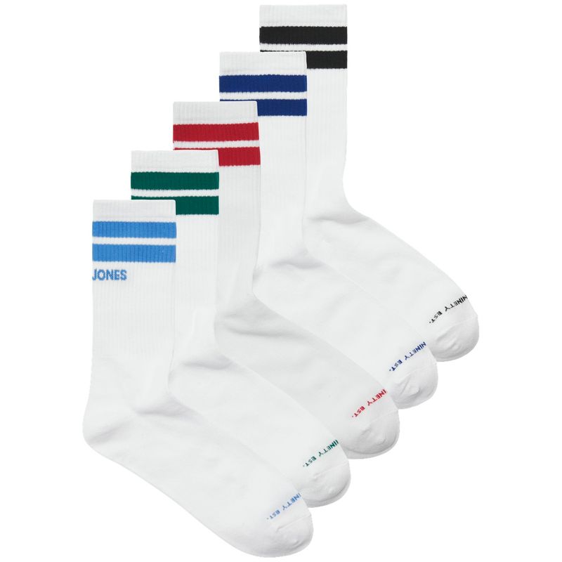 Jack & Jones Jr Jacdanny 5-pack tennissokker, White