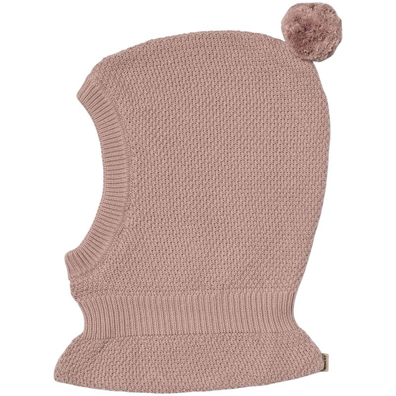 Wheat Pomi strikket balaclava, Dry Rose