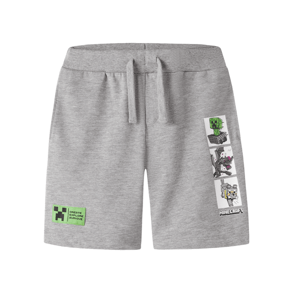 Hovedbilde Name It Nkmmar Minecraft shorts til barn, Grey ...