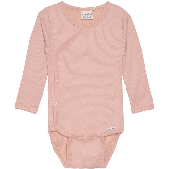 Hovedbilde MinyMo ribb omslagsbody, Misty Rose