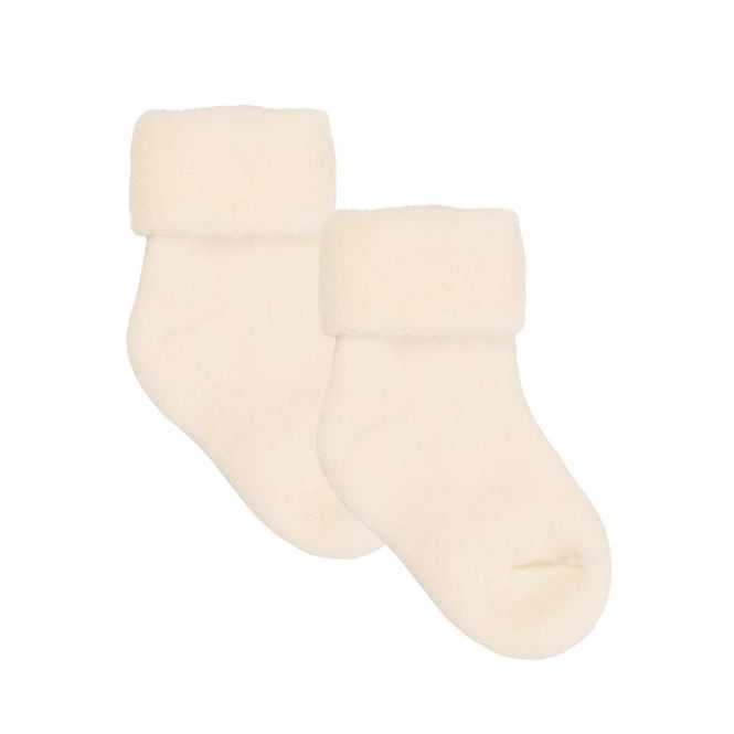 Hovedbilde Joha terrysokker i ull til baby, Offwhite