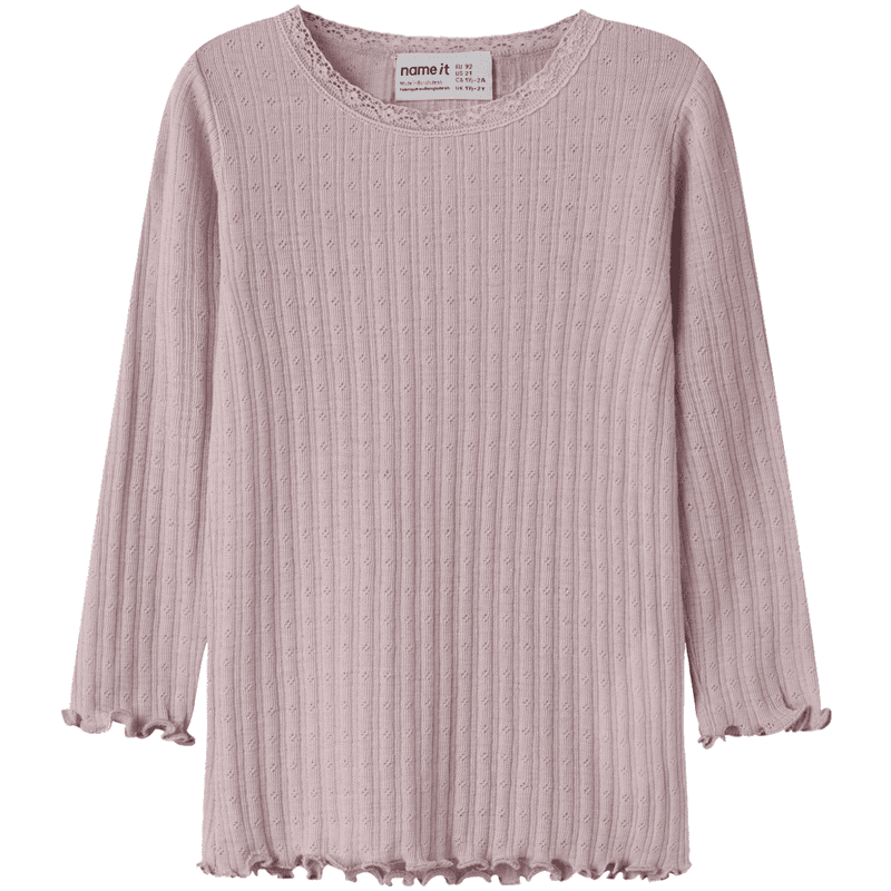 Name It Nmfwossa genser i ull/silke til småbarn, Violet Ice