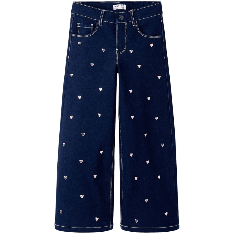 Name It Nkfsalli X-Wide jeans til barn, Dark Blue Denim