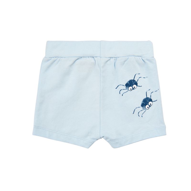 MinyMo shorts til baby med edderkopper, lyseblå