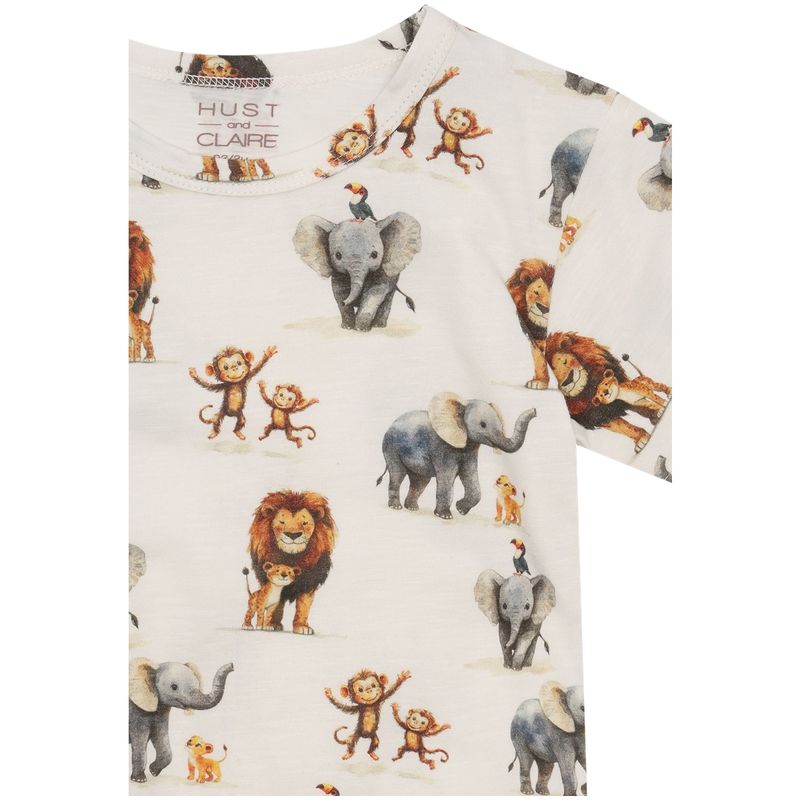 Hust and Claire Hcaugust Zoo t-skjorte til barn, Ivory