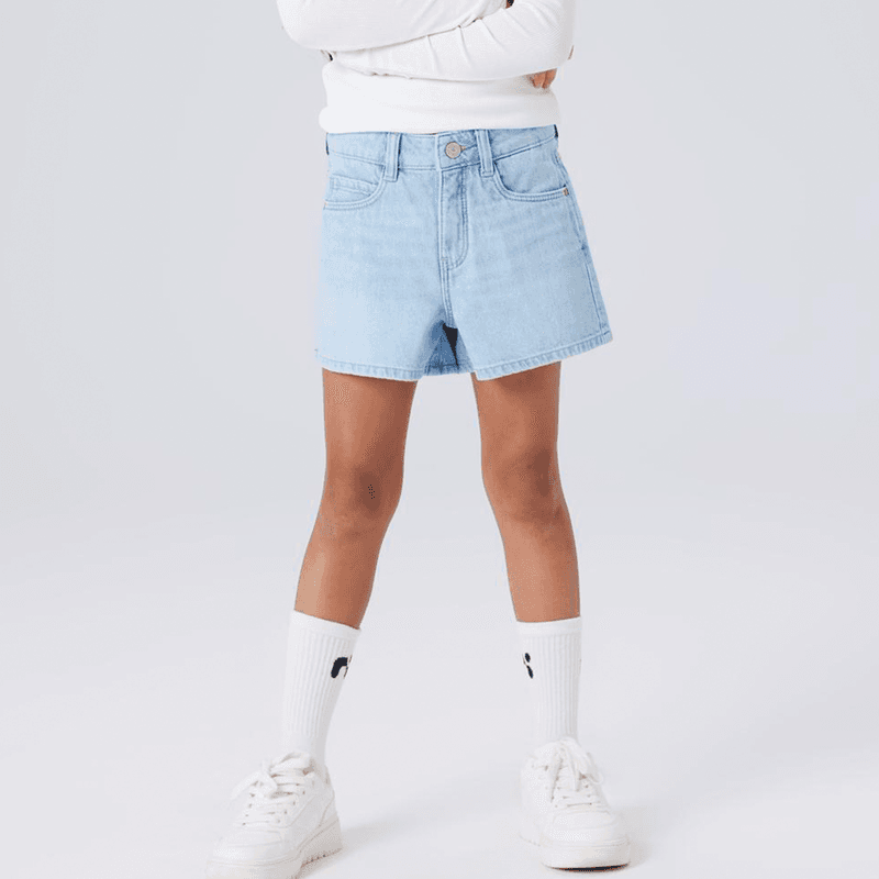 Name It Nkfrose Mom shorts til barn, Light Blue Denim