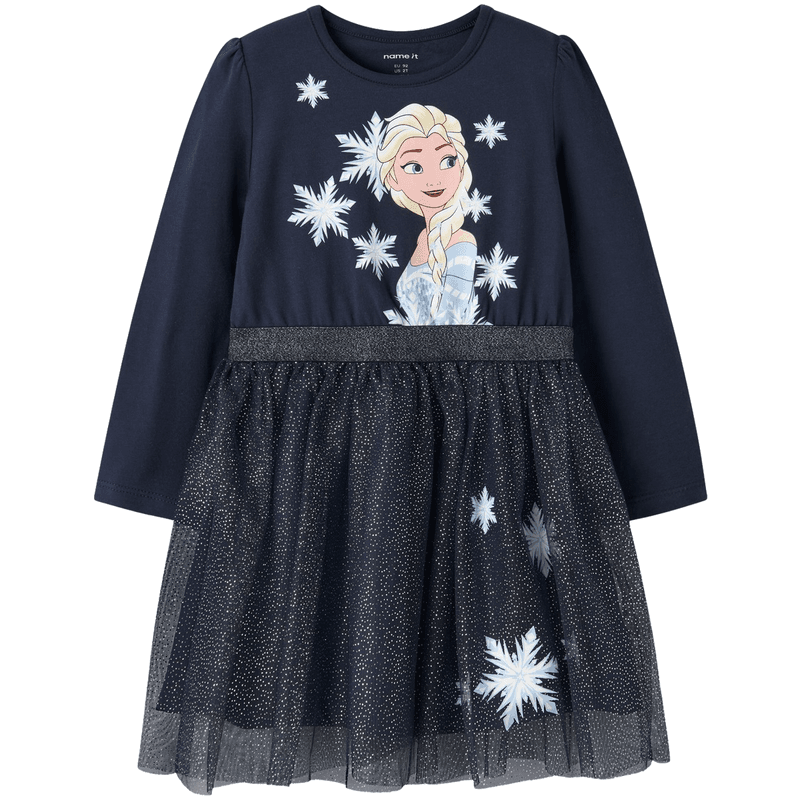 Name It Nmfosimi Frozen kjole til småbarn, Navy Blazer