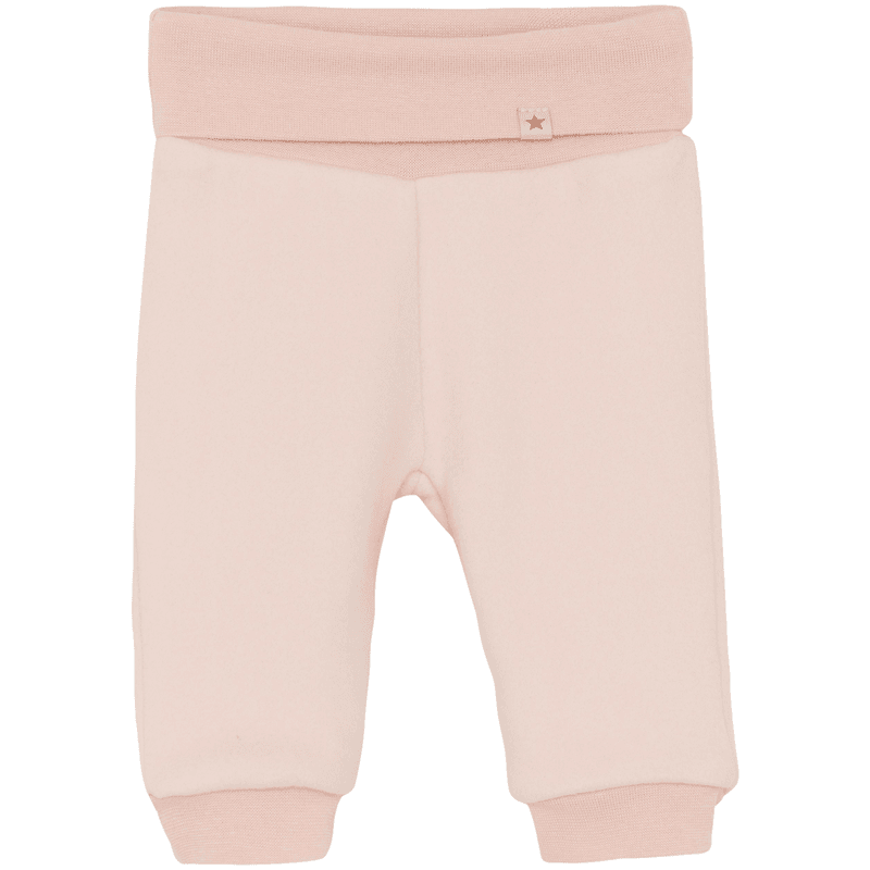 Huttelihut bukse i bomullsfleece, Peach Blush