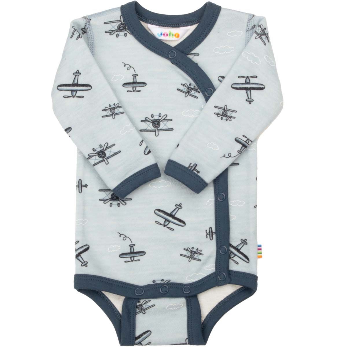 Joha Goose/Propeller omslagsbody i ull, Light blue