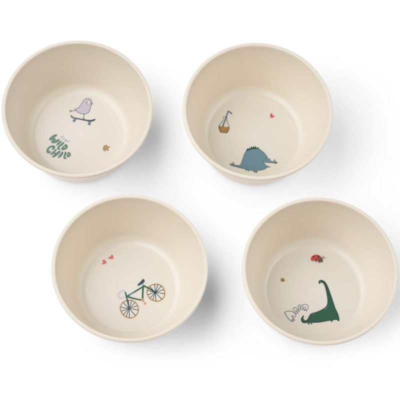 Liewood Cees 4-pack skåler, Tamtam/Sandy