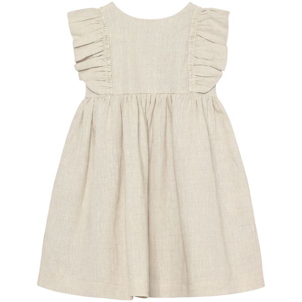Hovedbilde HUTTEliHUT kjole til barn i lin, Antique White