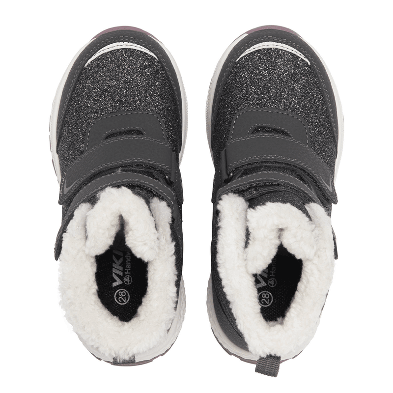 Viking Equip Glitter WP Warm 2V vintersko, Charcoal/Dusty P.