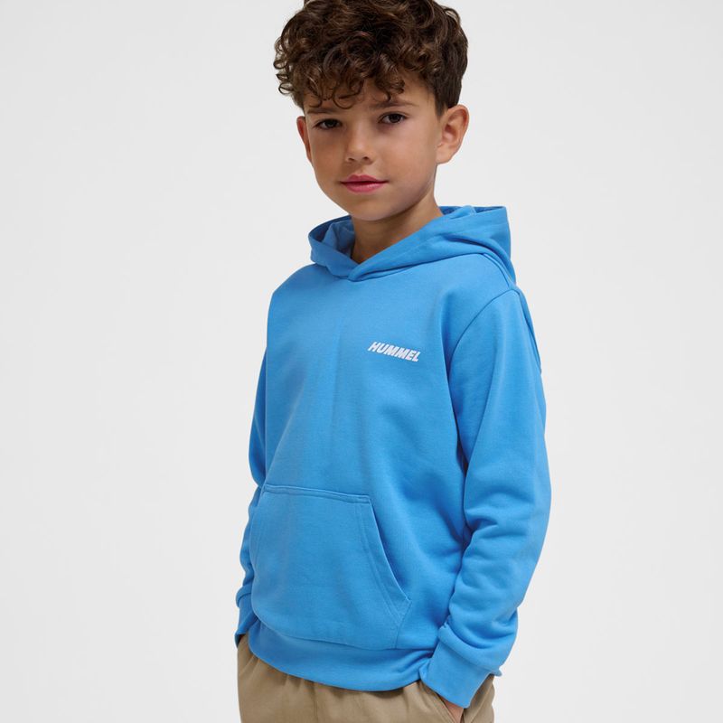 Hummel Casper hettegenser til barn, Lichen Blue