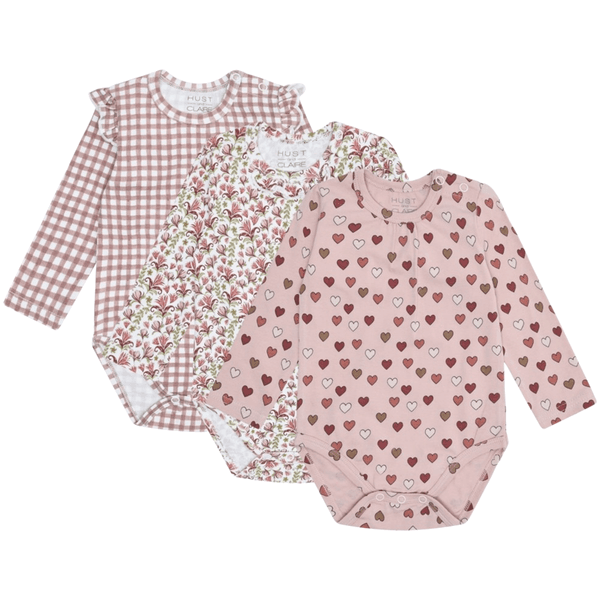 Hovedbilde Hust and Claire Bella 3-pack body, Adobe Rose
