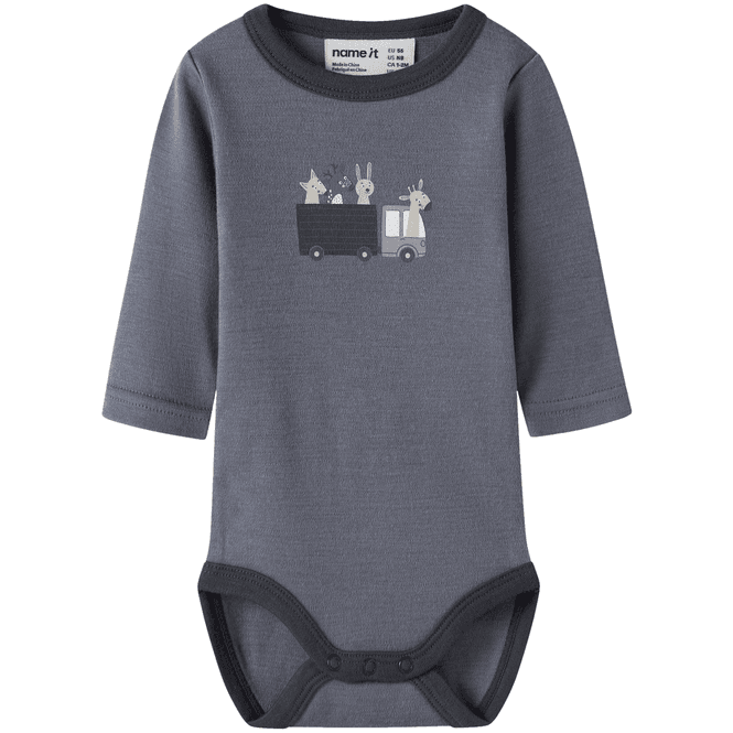 Hovedbilde Name It Nbmwillit body i ull, Folkstone Gray
