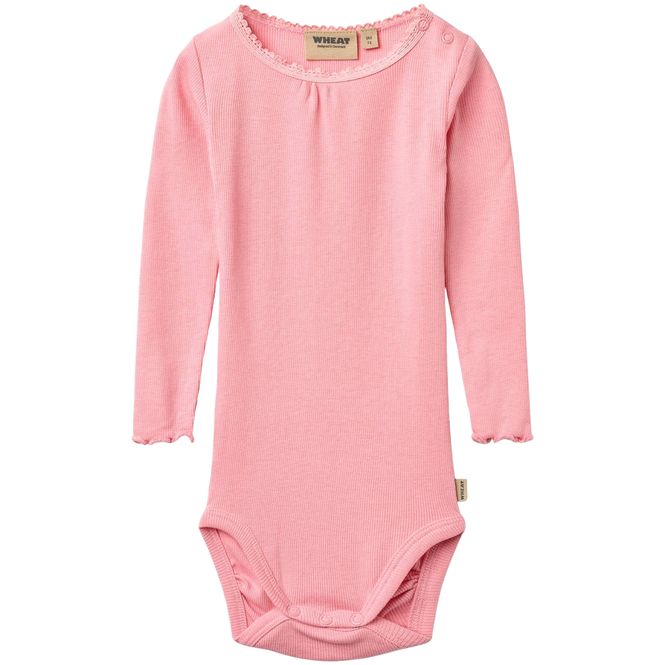Hovedbilde Wheat Lotta rib lace body, Bubblegum