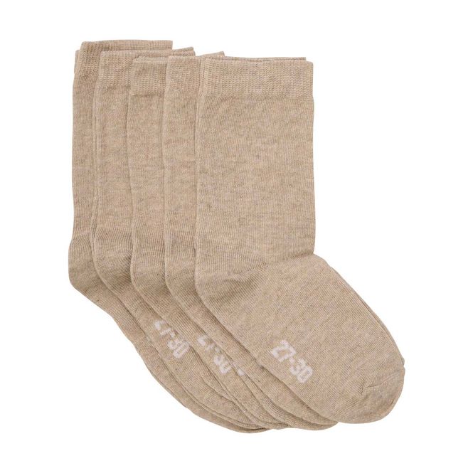 Hovedbilde MinyMo 5-pack sokker til barn, Silver Mink ...