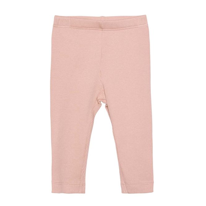 Hovedbilde MinyMo ribb leggings til baby, Misty Rose