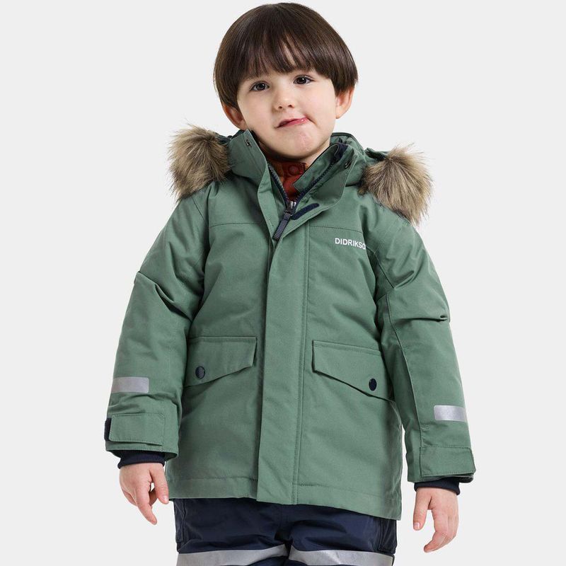 Didriksons Bjärven Kids 5 parkas, Dark Moss