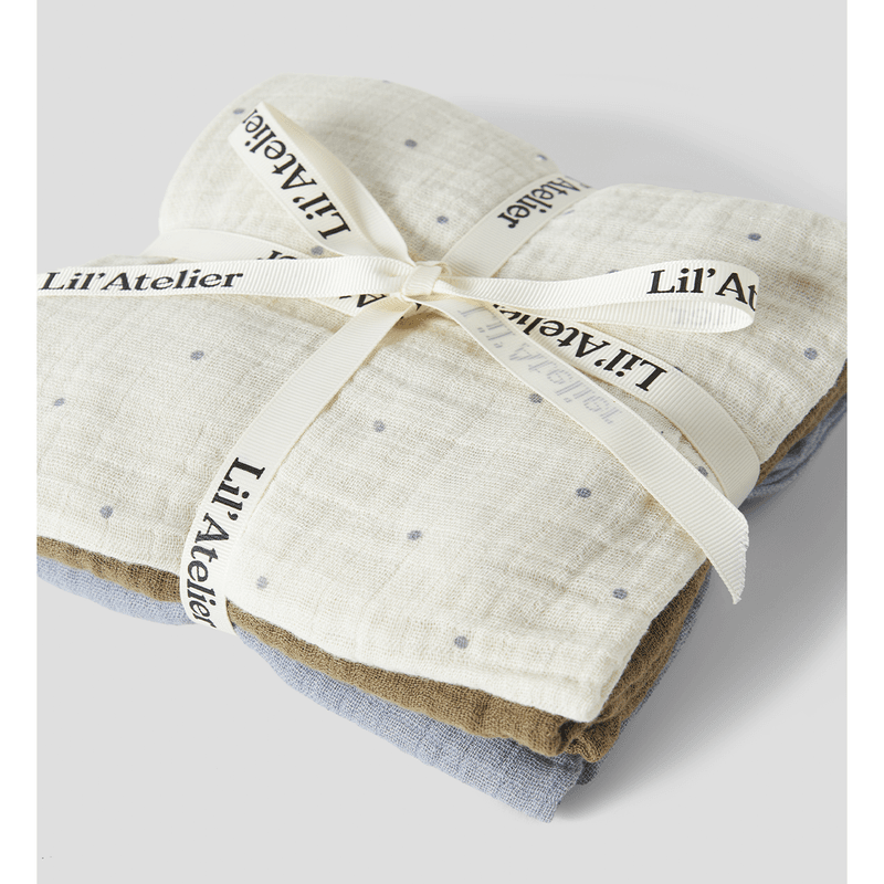 Lil' Atelier Nbnisleys 3-pack gaskluter, Sepia/Sleet