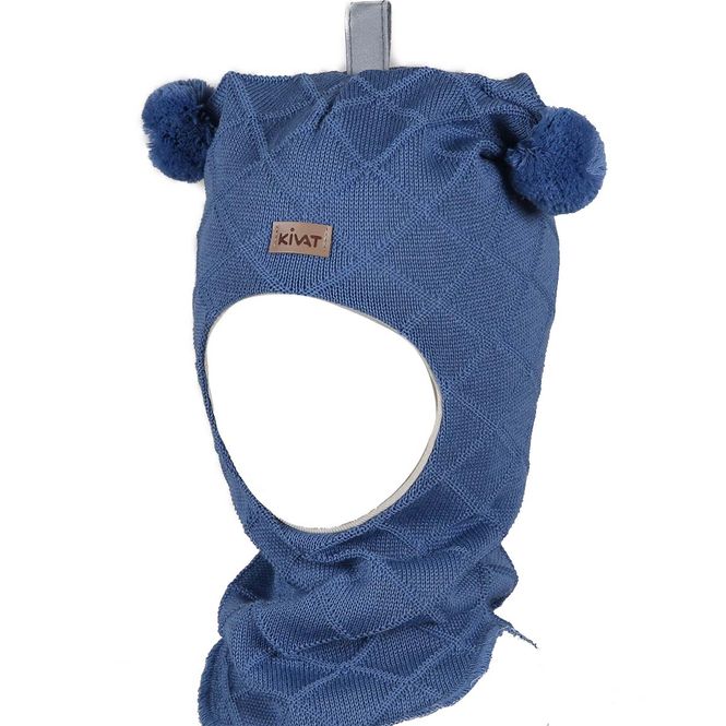 Hovedbilde Kivat Cable balaclava til barn og baby, Støvblå