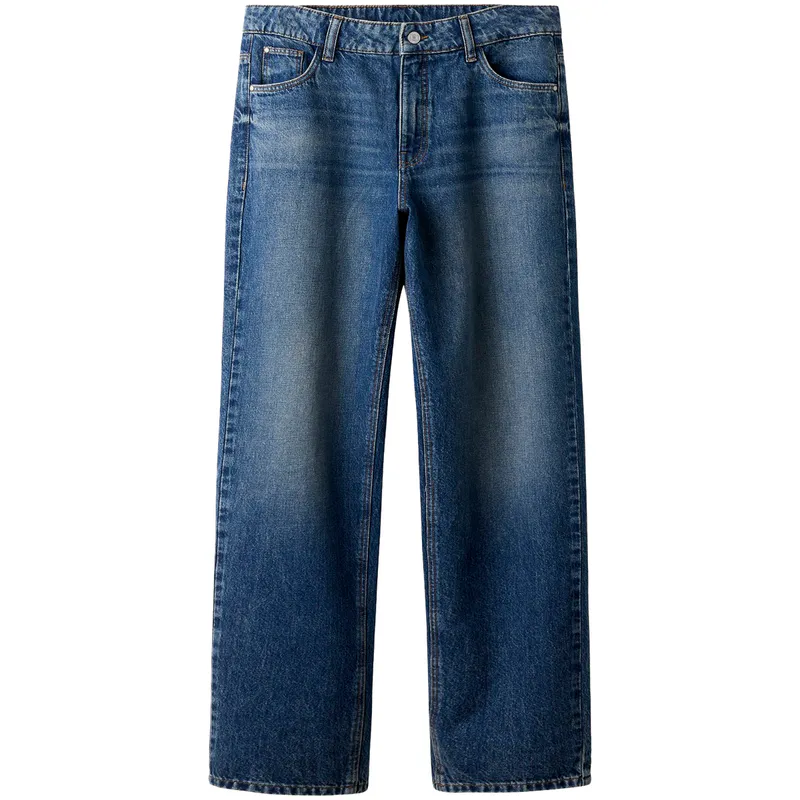 LMTD Nlmbirt loose-fit jeans til barn, Dark Blue Denim