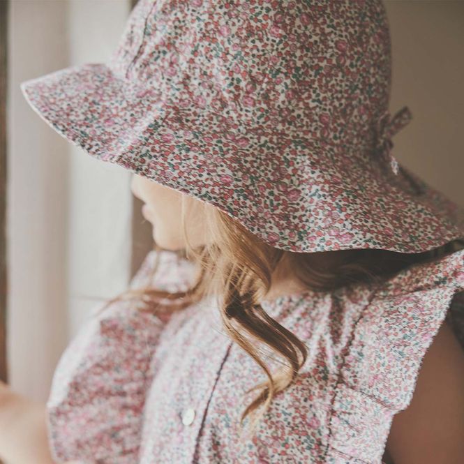 Hovedbilde HUTTEliHUT Liberty solhatt til barn, Plumeria