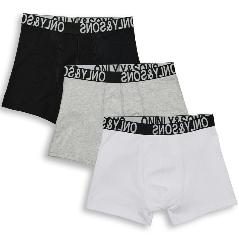 Only & Sons Osjfitz 3-pack boxere til barn, Black