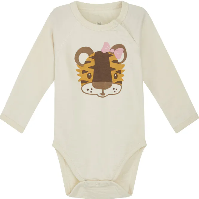 Hovedbilde Hust & Claire Basti tiger body ull/bambus, Ecru