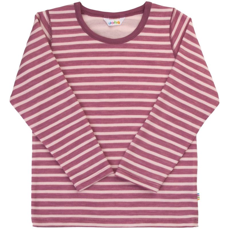 Joha genser i ull til småbarn, Bordeaux/Stripe