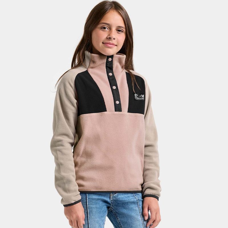 Didriksons Yokto fleecegenser til barn, Vintage Pink