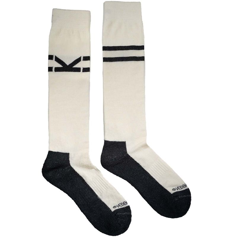 Kattnakken fotballsokker i ull, Off-white