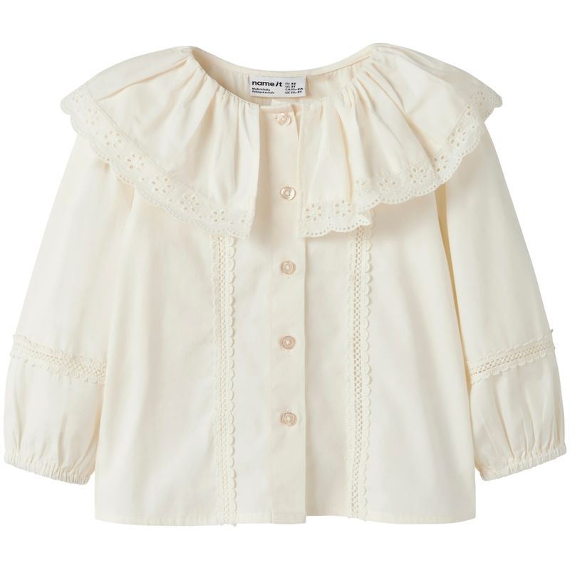 Name It Nmfkis bluse til småbarn, Antique White