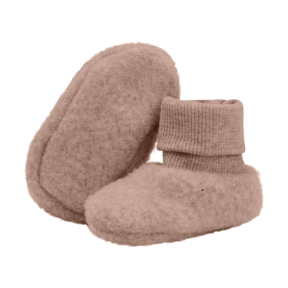 HUTTEliHUT Ullfleece booties 2-lags, Mahogany Rose
