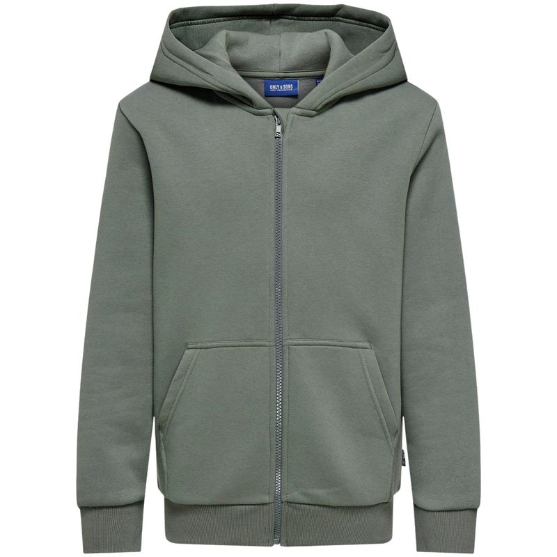 Only & Sons Osjceres zip-genser, Castor Gray