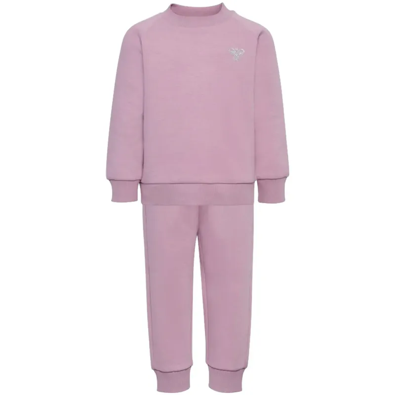 Hummel x DressMyKid Bumble joggedress-sett, Mauve Shadow
