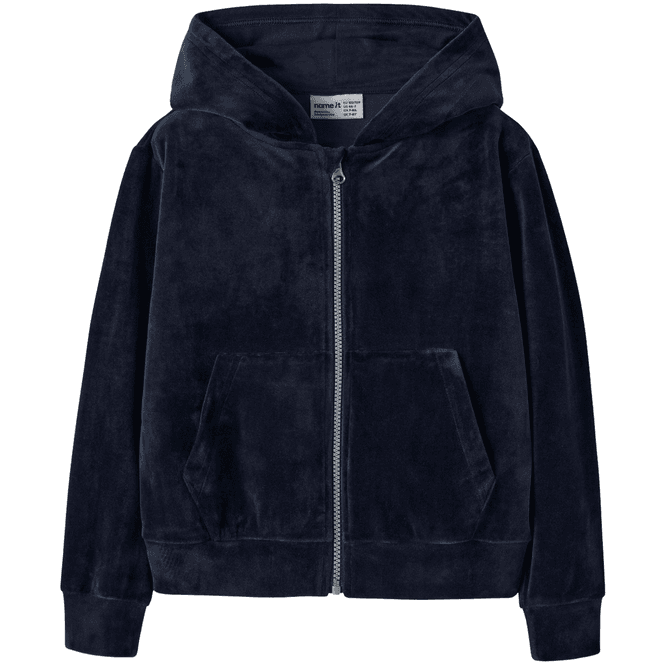 Hovedbilde Name It Nkflili velour zip-genser til barn, Dark ...