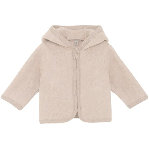 Hovedbilde Huttelihut jakke i bomullsfleece, Camel Melange