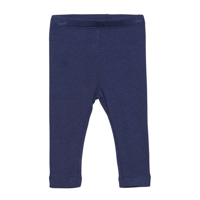 Hovedbilde MinyMo ribb leggings til baby, Dark Navy
