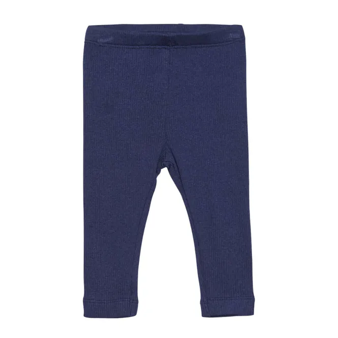 Hovedbilde MinyMo ribb leggings til baby, Dark Navy