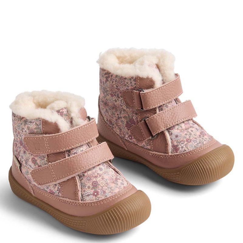 Wheat Daxi Tex vintersko til baby, Rose Dust Flowers