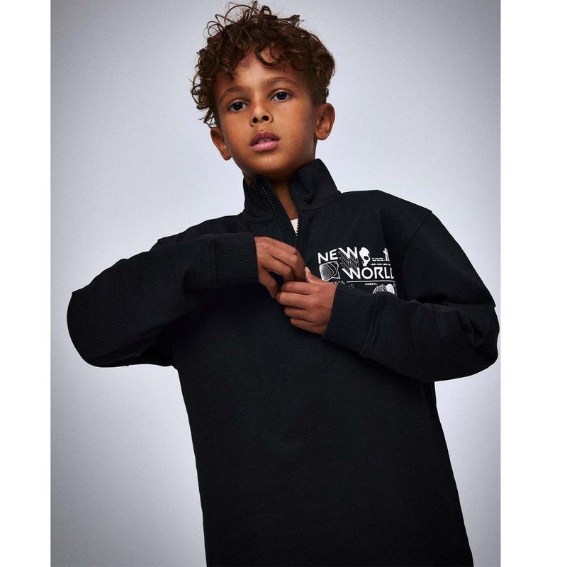 Name It Nkmkimba half-zip genser til barn, Black