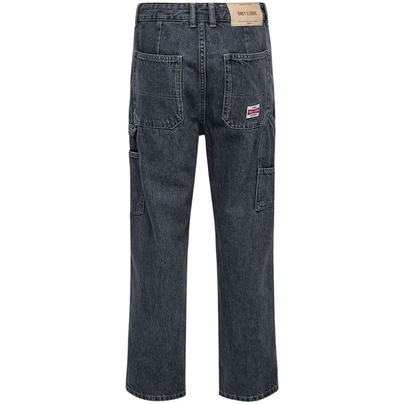 Only & Sons Osjedge cargobukse, Grey Denim