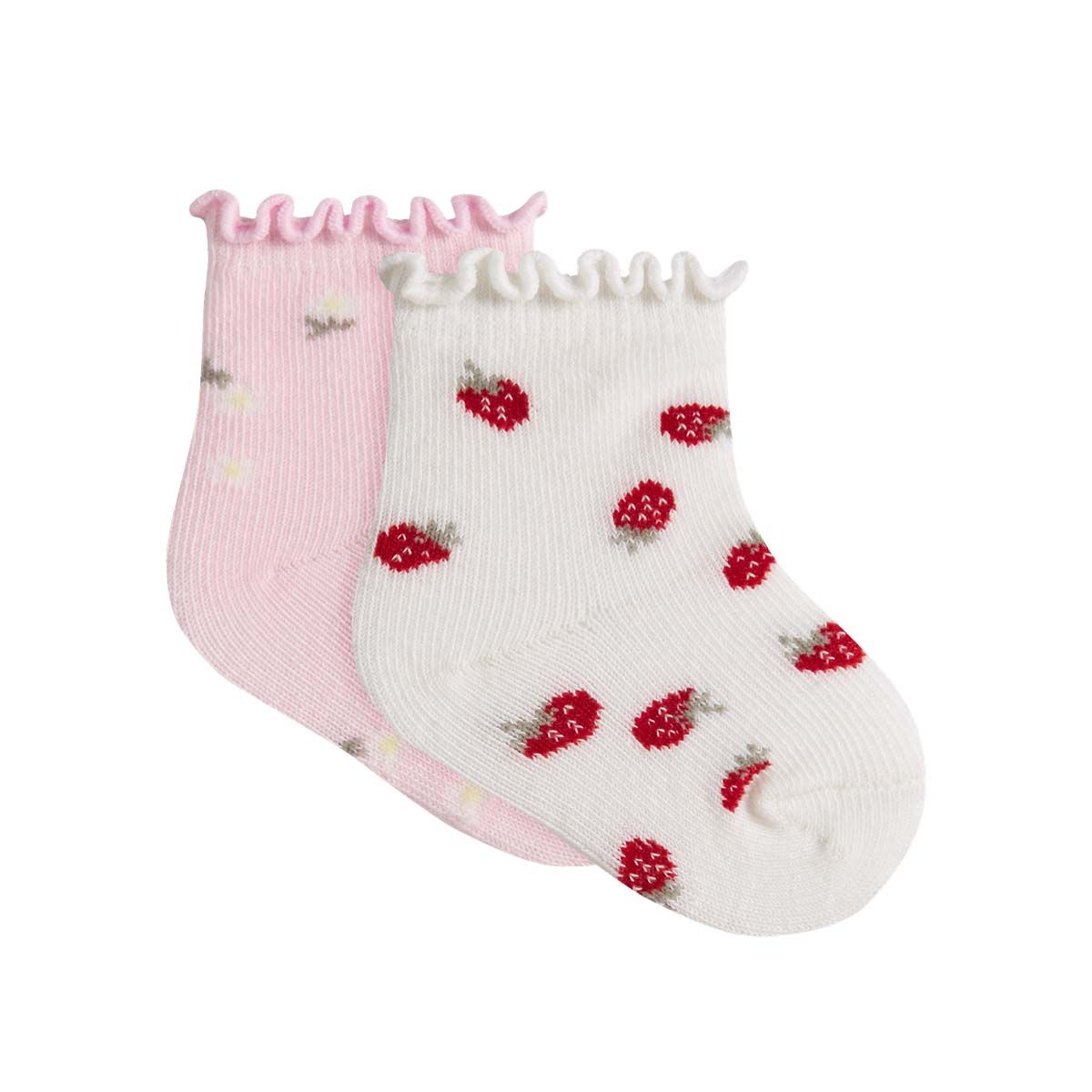 Name It Nbfjuberry 2-pack sokker til baby, Cloud Dancer