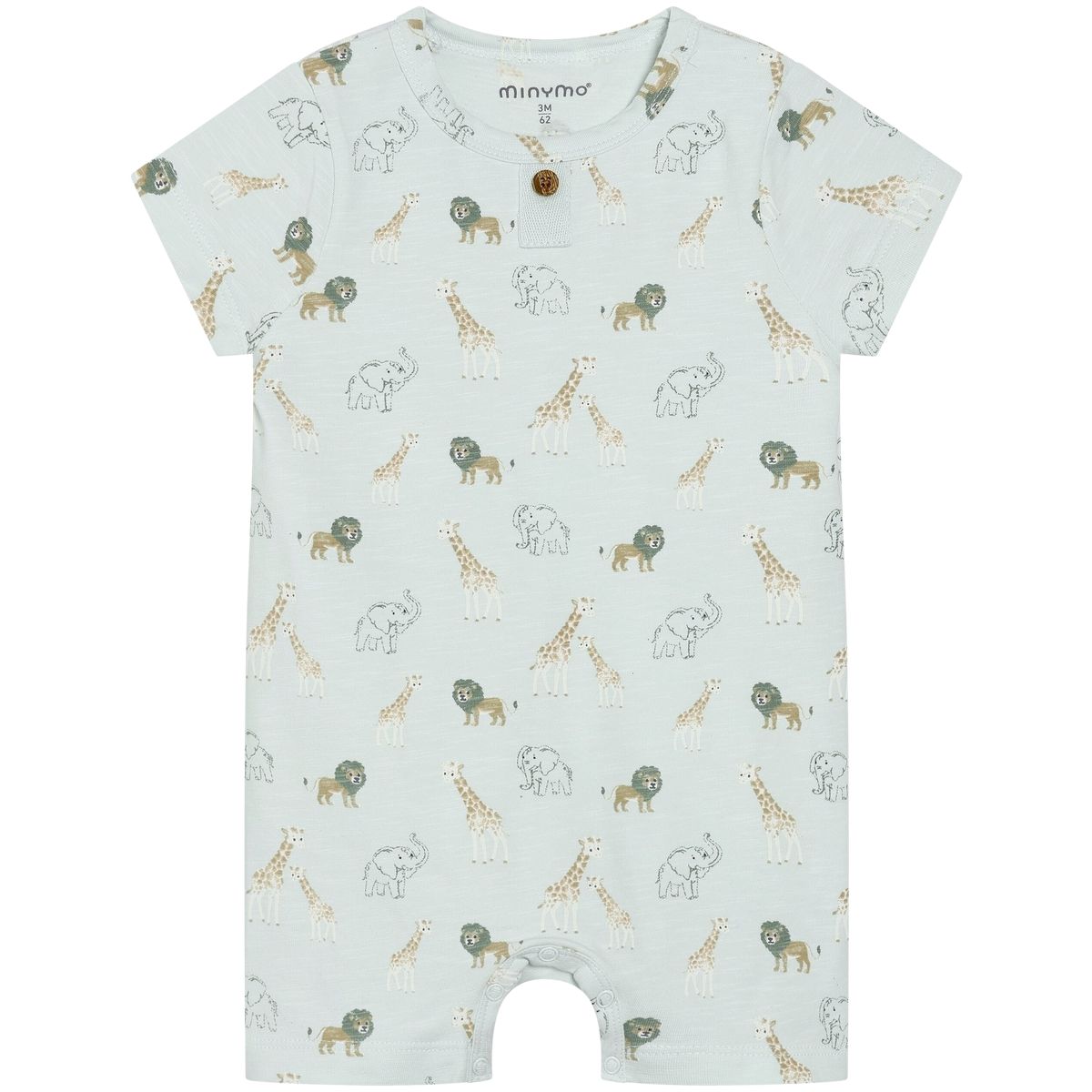 Minymo kortermet romper, Sprout Green